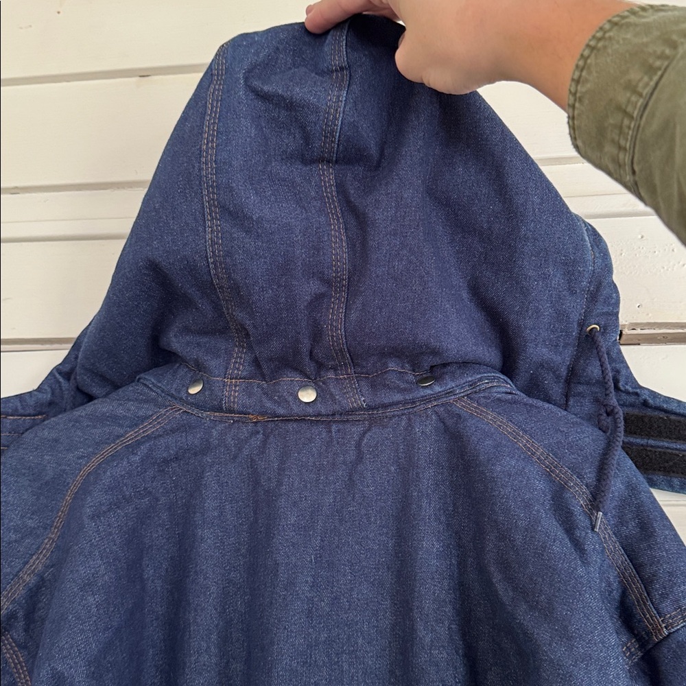Rasco FR Blue Denim Flannel Lined Hooded Jacket Mens 2XL Long/Tall HRC2 101767 - Picture 6 of 6